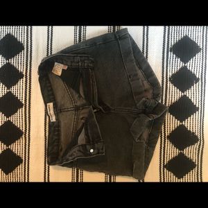 American Apparel black super high-waisted shorts